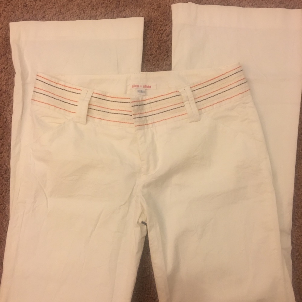 Alice + Olivia pants w\ fun colors on waist